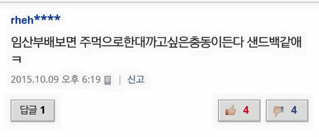임산부 43퍼센트가 사람들의 배려를 못 느꼈다는 기사에 댓글(주의) | 인스티즈