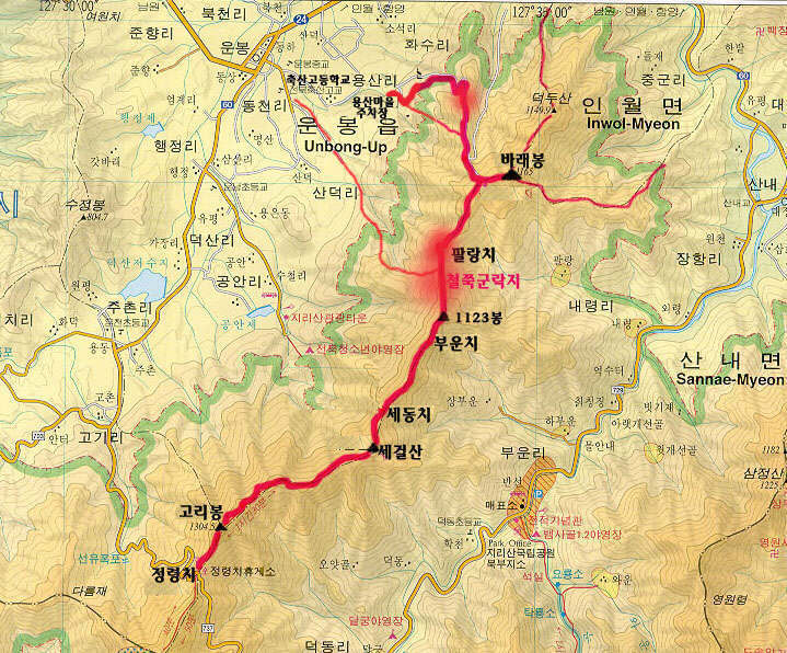 산철죽 군락지 이미지