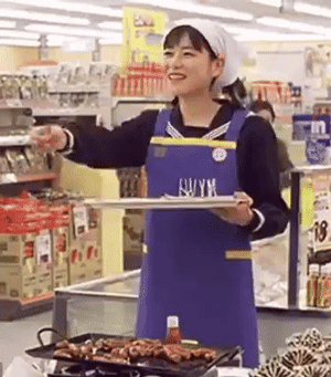귀여운 마트 판촉녀.gif | 인스티즈