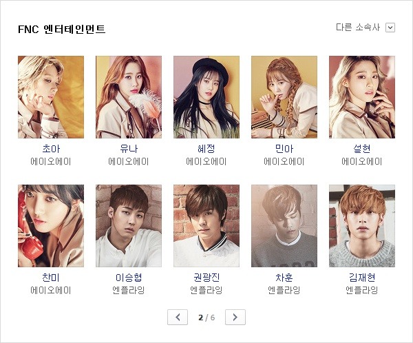 FNC 엔터 소속 연예인들.jpg | 인스티즈