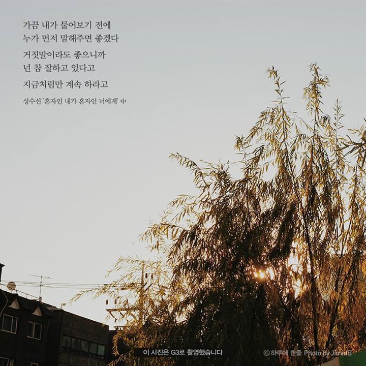 누가 먼저 말해주면 좋겠다 거짓말이라도 좋으니까 넌 참 잘하고 있다고 | 인스티즈