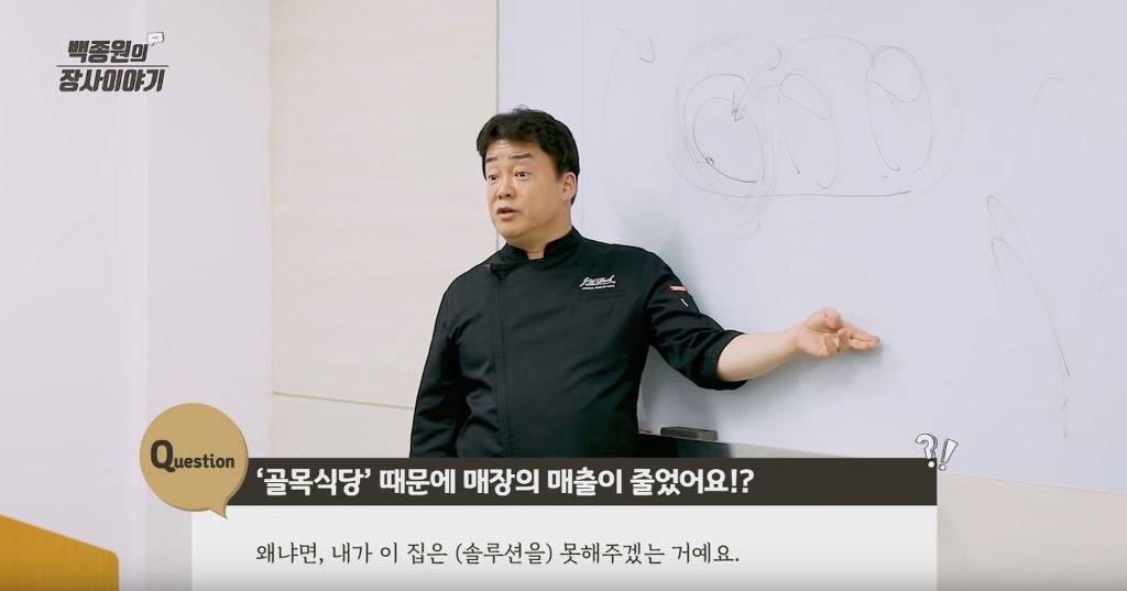 백종원이 골목식당에서 사장님들에게 메뉴 만들어서 알려주는 이유 | 인스티즈