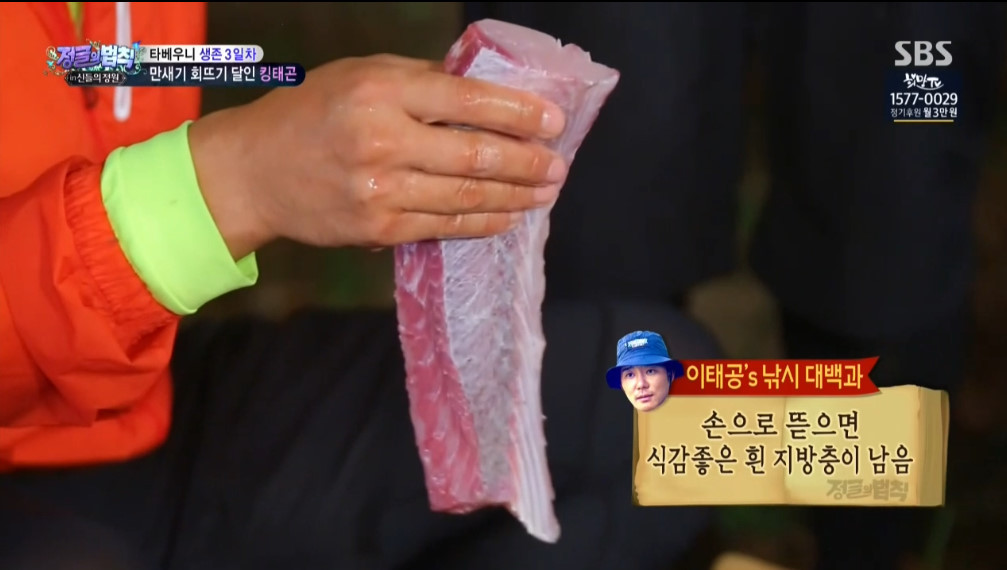 오늘자 정글의법칙 이태곤 회뜨기 클라스 | 인스티즈