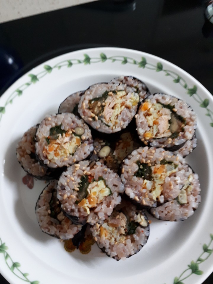 단무지김밥 이미지